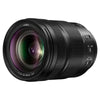 Panasonic Lumix S 24-105mm F/4 Macro O.I.S. lens front view showing zoom and focus rings on a camera lens.