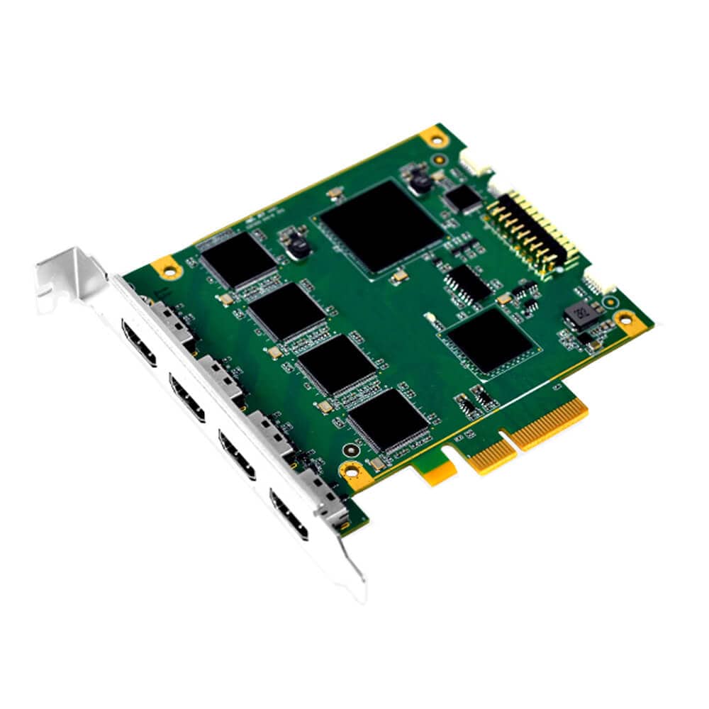 Yuan 4-Channel 4K30 HDMI PCIe capture card for video recording and streaming, with multiple HDMI input ports. – image 1