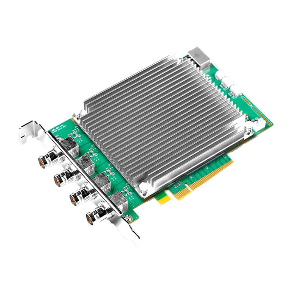 Yuan 4-channel 4K60 12G-SDI PCIe capture card with multiple SDI inputs for high-quality video recording and streaming. – image 1