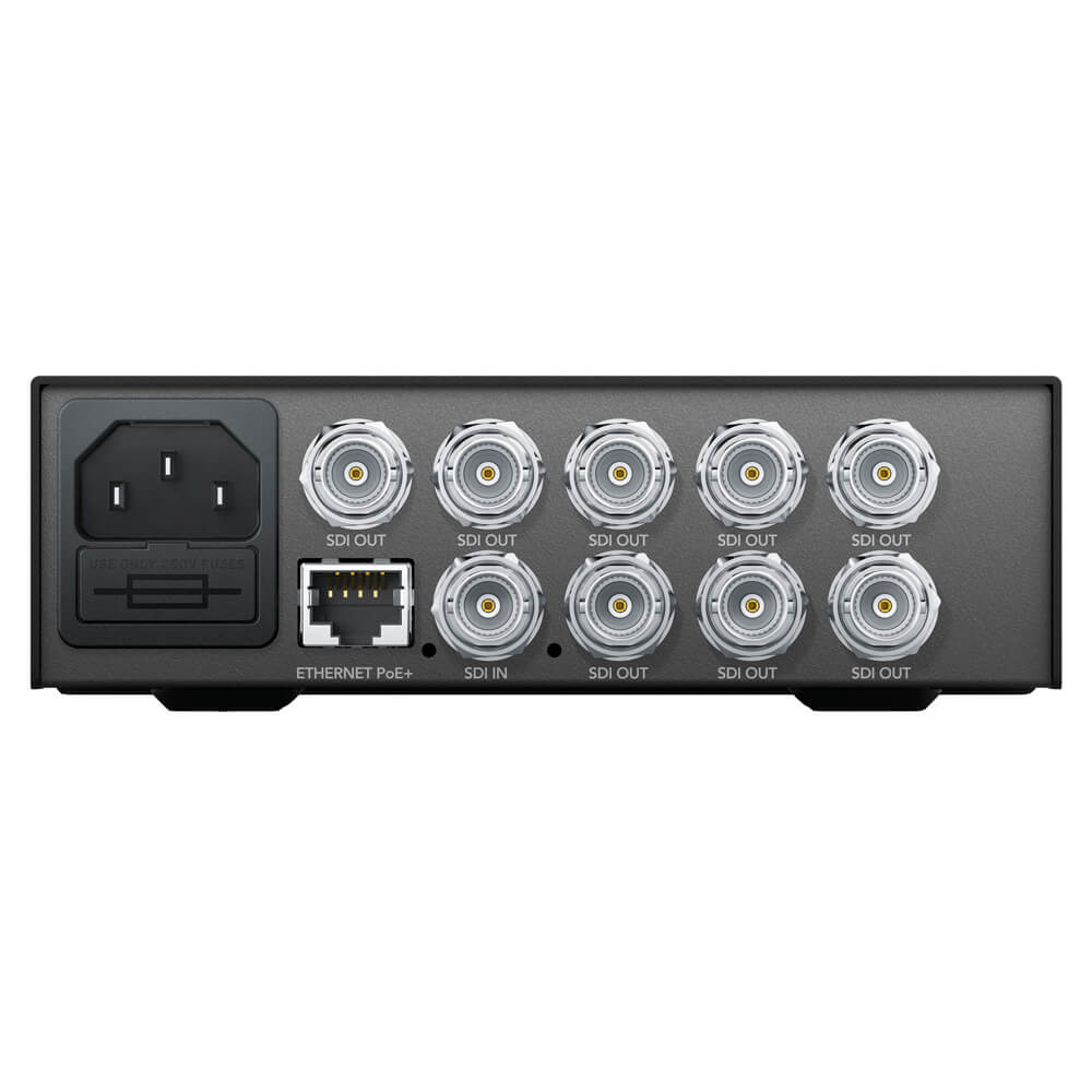 Blackmagic Design Teranex Mini SDI Distribution 12G Converter showing rear panel with SDI ports and connectors. – image 3