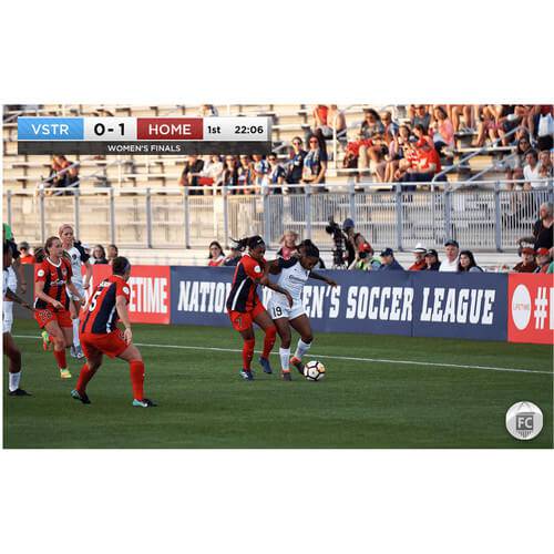 NewBlueFX Titler Live 4 Sport live graphic software interface showing sports score and animated graphics on screen. – image 2