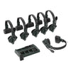 Hollyland Solidcom C1-6S wireless intercom system with six headsets, full duplex communication, and professional audio setup.