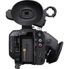 Sony HXR-NX100 Full HD NXCAM camcorder with various connection ports and input options, showcasing its professional video recording features.