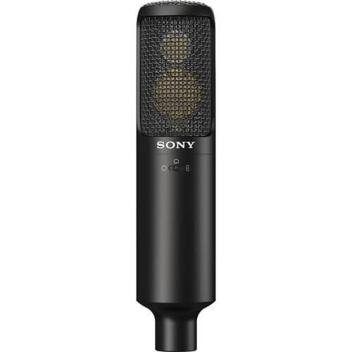Sony C-100 high-resolution two-way condenser microphone for professional audio and production equipment, with detailed design features. – image 1