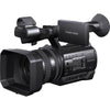 Sony HXR-NX100 Full HD NXCAM camcorder with professional lens and grip, designed for high-quality video recording.
