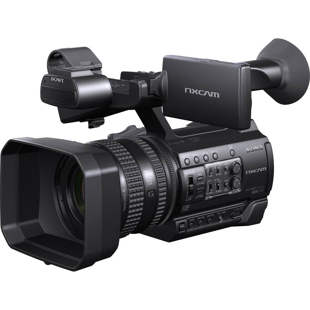 Sony HXR-NX100 Full HD NXCAM camcorder with professional lens and grip, designed for high-quality video recording. – image 1