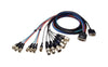 AJA KONA 3G HD/SD SDI capture card installed in a computer, with connected SDI cables for professional video capture and editing.