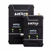 Vaxis Storm 800 wireless HDMI and 3G-SDI transmission kit with V-mount, shown without antennas, for professional production use.
