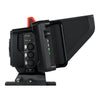 Blackmagic Design Studio Camera 4K Pro G2 with MFT mount, showing connection ports and professional studio camera features.