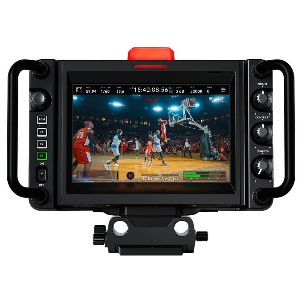 Blackmagic Design Studio Camera 4K Pro G2 with MFT mount, showing the professional studio camera with large screen and control panel. – image 3