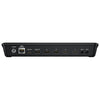 Rear view of Blackmagic Design ATEM Mini Pro HDMI live stream switcher showing input ports and controls.