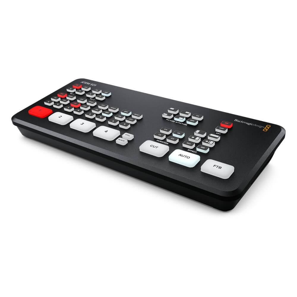 Blackmagic Design ATEM SDI Video Switcher for live production with multiple input ports and control panel. – image 1