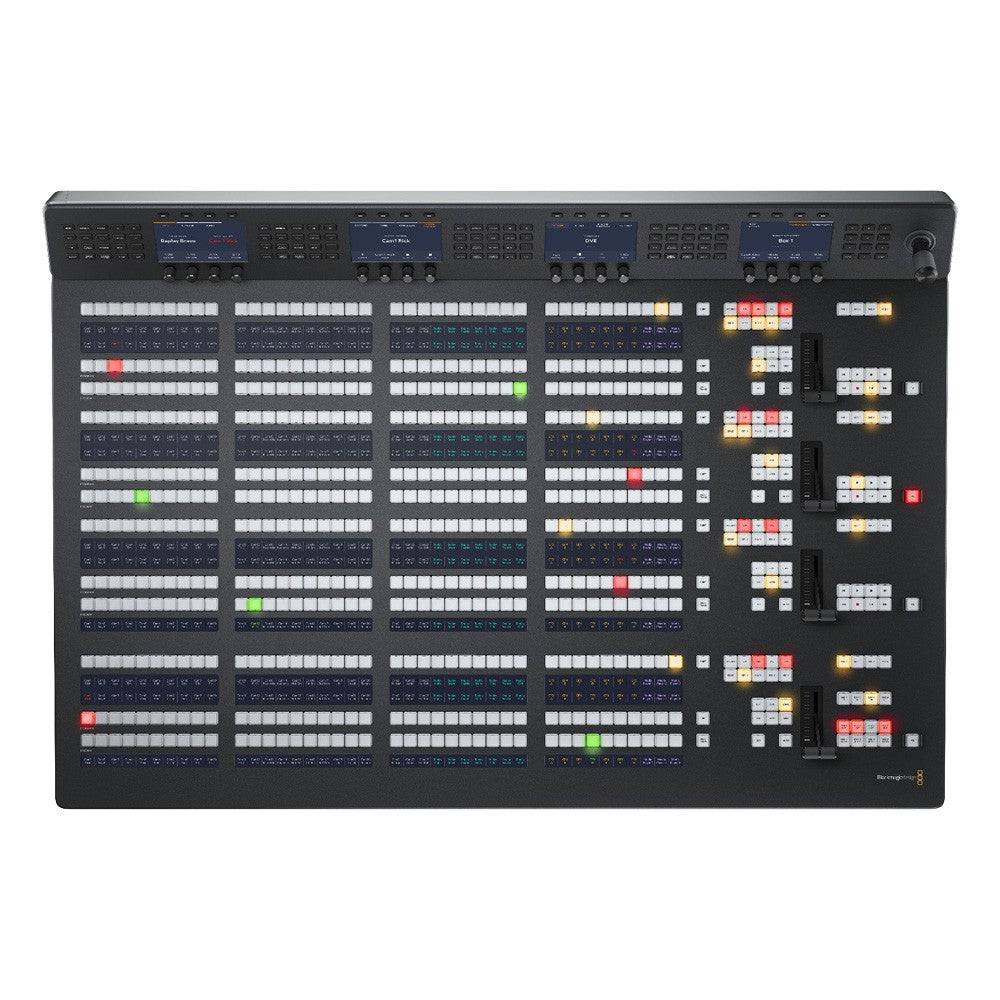 Blackmagic Design ATEM 4 M/E Advanced Panel 40 switcher control panel with buttons and knobs on top view. – image 3