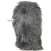 Azden SWS-15 furry windshield cover for audio microphone, showing plush wind protection accessory for outdoor recording.