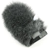 Azden SWS-250 furry windshield cover for audio accessories, showing the top view of the furry windscreen for microphones.