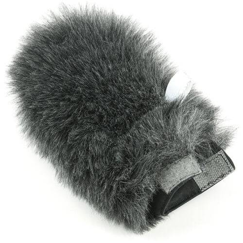 Azden SWS-250 furry windshield cover for audio accessories, showing the top view of the furry windscreen for microphones. – image 2