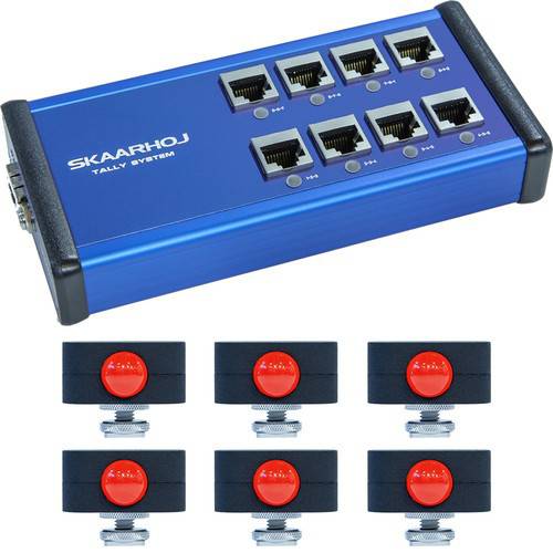 SKAARHOJ 8-Channel Tally Box System with 6 Tally Lights Kit - Coremicro – image 1