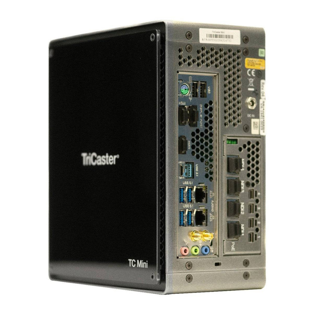 Vizrt TriCaster Mini 4K video switcher with rear panel connections, compact design, and professional broadcasting features. – image 4
