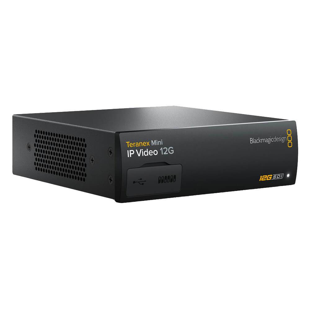 Blackmagic Design Teranex Mini IP Video 12G video converter showing front panel and connection ports. – image 1