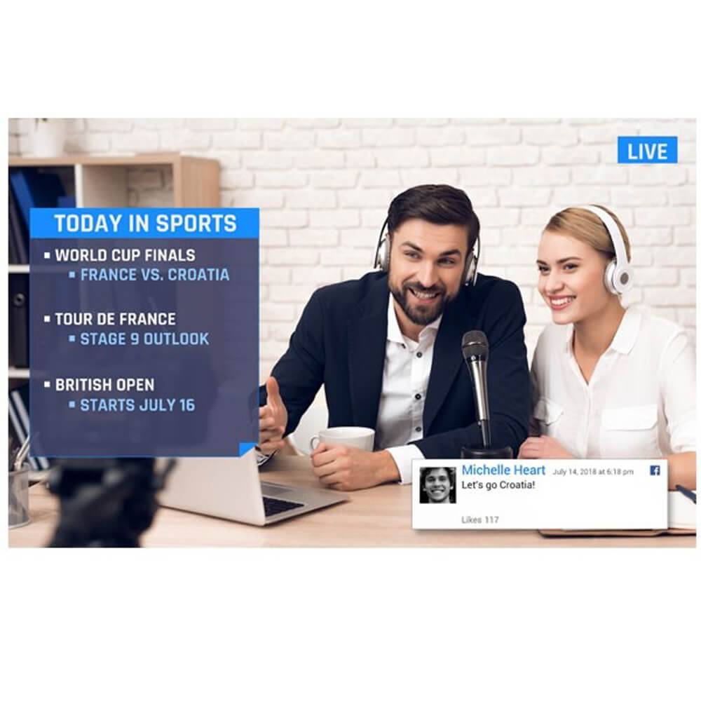 Live graphic template set from NewBlueFX Titler Live 4 Broadcast software, featuring customizable on-screen titles and overlays. – image 2
