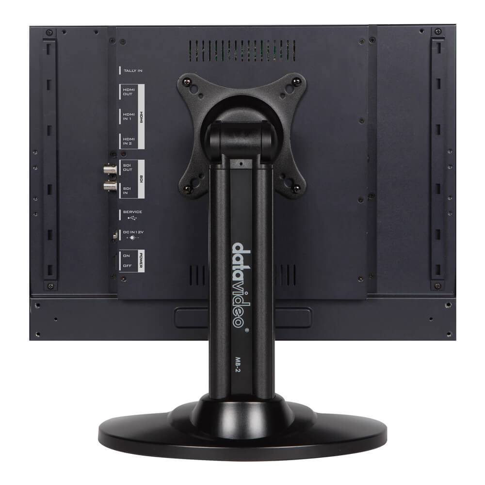 Rear view of Datavideo TLM-170V 17-inch ScopeView production monitor showcasing connectors and rear panel features. – image 2