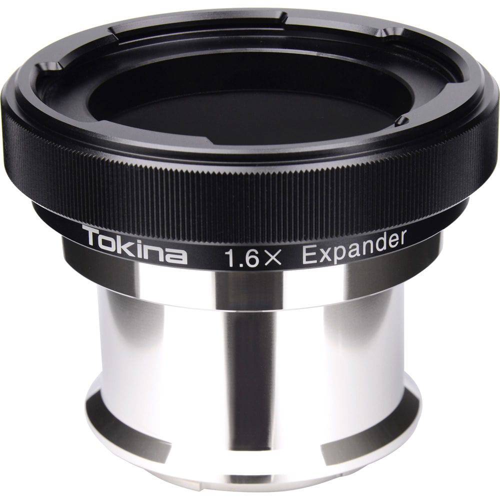 Tokina Cinema 1.6x Expander PL to Sony E lens mount adapter with black finish and detailed construction visible in the image. – image 1