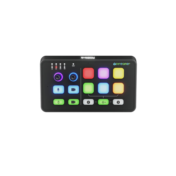 RGBlink Ystreamer production switcher with multiple input ports and control buttons, used for live video switching. – image 1