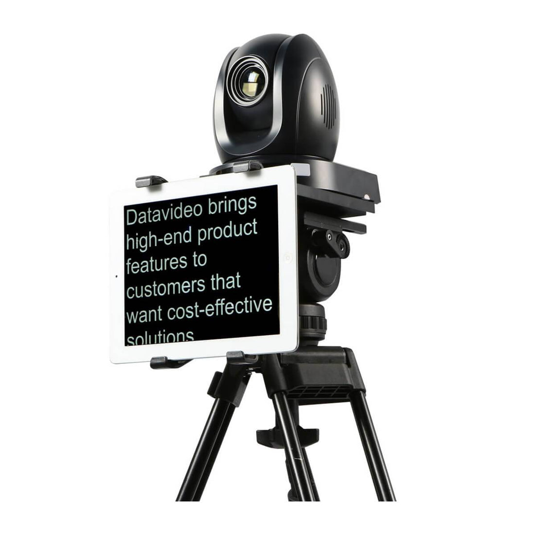 Datavideo TP-150 PTZ teleprompter kit with iPad and Android tablet mount, compact and professional for video production. – image 1