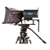 Side view of Datavideo TP-300 Teleprompter Kit for iPad and Android tablets, showing the compact design and clear glass lens.