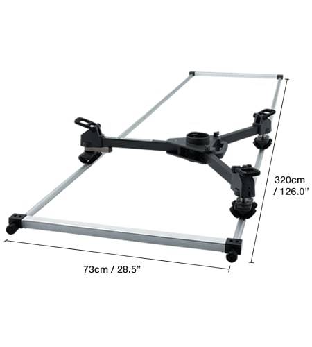 Libec TR320 Track Rail System with Dolly and Transport Case - 10.5' (3.2 m) - Coremicro – image 2