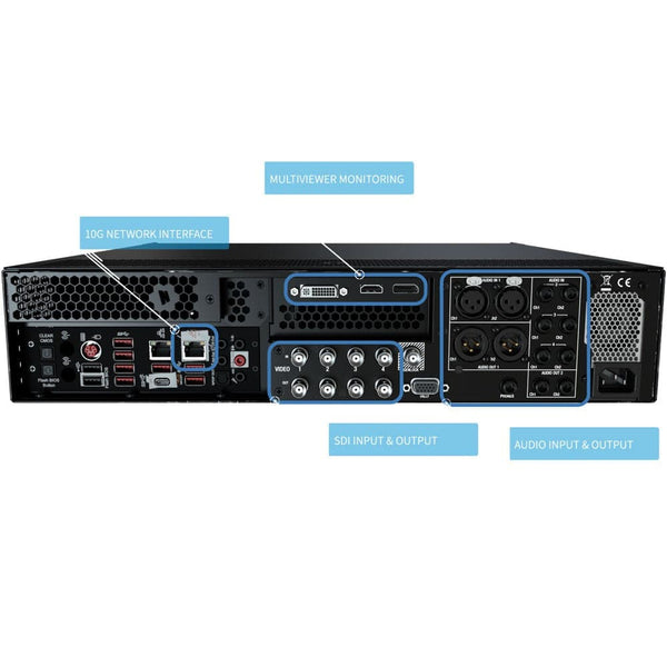 Vizrt TriCaster 1 Pro rental unit showing control panel and video input ports for professional live video production. – image 4