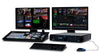 Vizrt TriCaster 460 video switcher with control surface, compact setup for live video production and broadcasting.