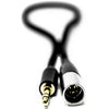 Kondor Blue Mini-XLR Male to 3.5mm Stereo Mini Cable (12") - Coremicro