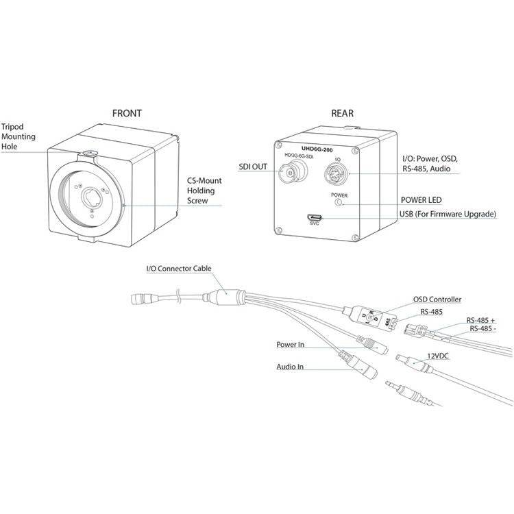 AIDA Imaging UHD6G-200 UHD 4K/30 6G-SDI EFP/POV Camera - Coremicro – image 12