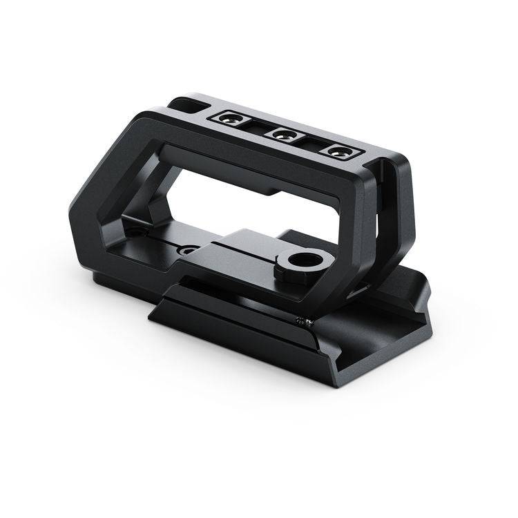 Blackmagic Design URSA Mini Shoulder Kit with camera support and accessories for professional filming, shown with shoulder mount and controls. – image 3