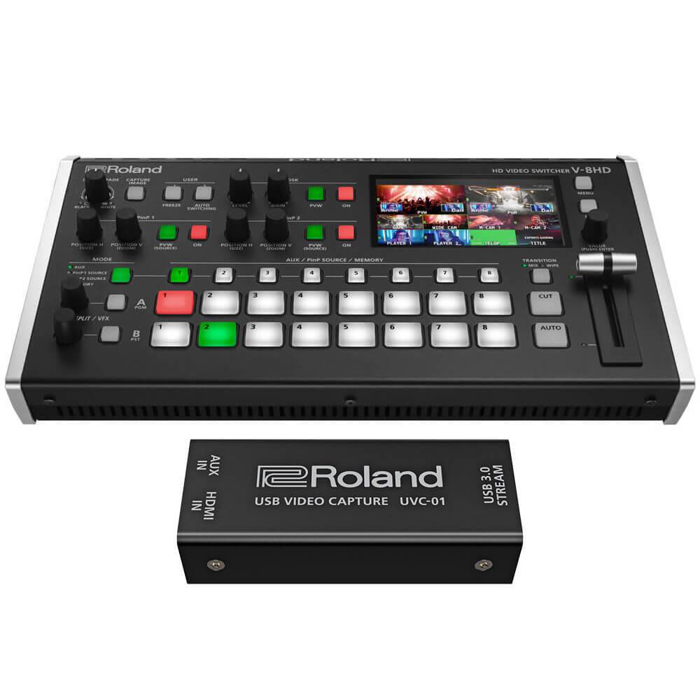 Roland V-8HD HDMI Video Switcher with UVC-01 USB Capture Device - Coremicro – image 1