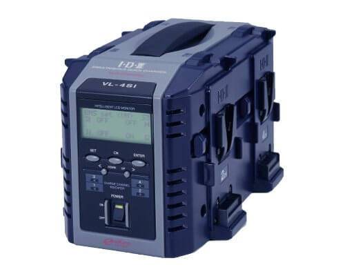 IDX System Technology VL-4Si 4-channel Li-ion V-mount battery charger for professional video cameras, shown in the main image. – image 1