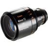Vazen 28mm T2.2 1.8x Anamorphic Lens for MFT mount, showcasing the lens with focus and aperture rings on a camera setup.