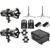 Hive Lighting Two WASP 100-C LED Spot 2-Light Kit with two Stands and two Custom Foam Case - Coremicro
