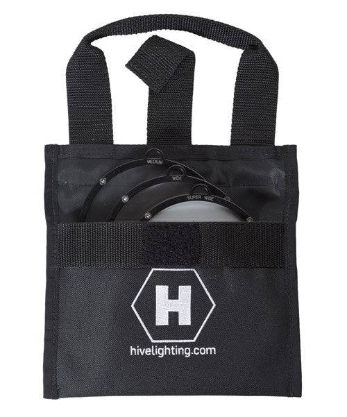 Hive Lighting 3-Lens Set with Bag for Bee C-50 and Wasp 100-C LED Lights - Coremicro – image 1