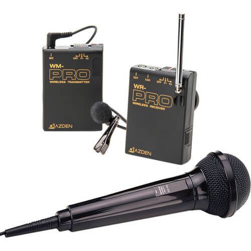 Azden WMS-PRO+i VHF Camera-Mount Wireless Omni Lavalier Microphone System with Handheld Mic for Smartphones - Coremicro – image 4
