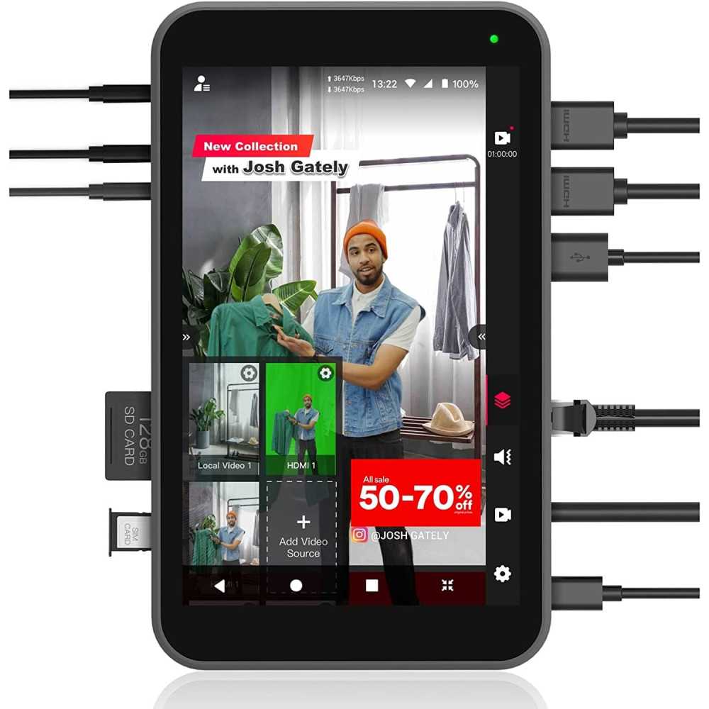 YoloLiv Instream vertical video switcher, monitor, and streamer for live broadcasting on a compact device. – image 1