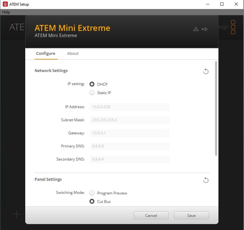 Blackmagic ATEM Mini Extreme IP Setup